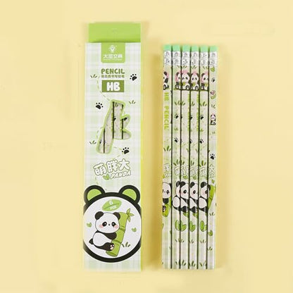 6PCS Wood Pencil Cartoon Pencils Drawing for Class Reward Drawing Sketching School Supplies Ergonomic Hexagonal - color: Kapi