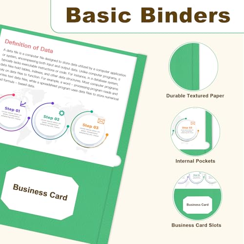 Folders with Pockets, LAYZZ 30 Pack Paper Pocket Folders, 2 Pocket File folders Fits Letter Size Paper, for School Office and Home (Green) - color: Green