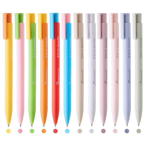 Bible Pens No Bleed Through - 12 Pack Bible Journaling Supplies with Assorted Pastel Gel Pens, Retractable & Bible Safe, Ideal for Women - color: 12 Pcs Dopamine and Morandi