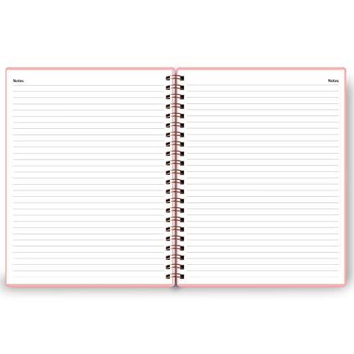 Undated Daily Planner - Undated Planner with Hourly Schedules, Action Items and Follow-up, A4 Daily Organizer Notebook to Increase Productivity, Appointment Book for Time Management, 8.5 × 11 Inch - color: Pink