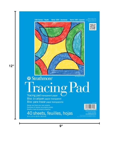 Strathmore (27-170 100 Series Youth Tracing Pad, 9"x12" Tape Bound, White, 40 Sheets - size: 9x12, style: Tracing Pad