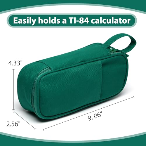 SPACEMATE Heavy Duty Canvas Pencil Case Pouch Bag - Holds 50-100 Pencils - Large Big Capacity Aesthetic Pen Case School Supplies for Girls Boys Women Men Adults (Green) - color: Green