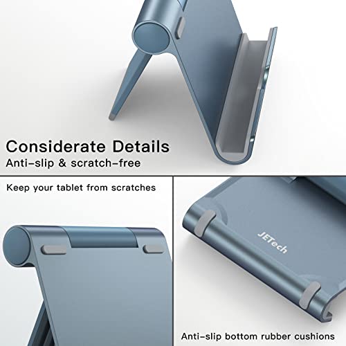JETech Foldable Tablet Stand for 4-11" Tablets and Phones, Grey | Adjustable Portable Desktop Holder, Foldable Dock for iPad/iPad Pro/Air/Mini, Galaxy Tab A8/A7 Lite/A7/S8/S7, Kindle, etc - color: Grey