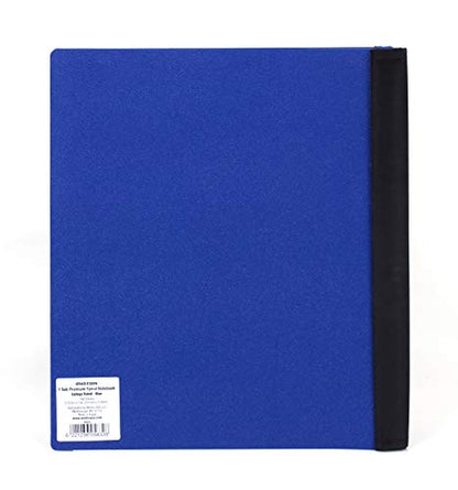 Mintra Office Durable PREMIUM Spiral Notebook, ((Blue, 1 Subject, 8.5in x 11in)), Fabric Covered Coils, No Snags, Removable Adjustable Pocket Dividers, Ruler, Organization, Customizable - color: Blue, size: 1 Subject (8.5in x 11in)