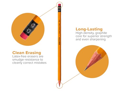 Bostitch Office Premium #2 Pencils, American Cedar Wood, Pre-Sharpened, HB Graphite, 96-Pack - size: 1 Count (Pack of 96)