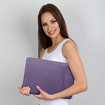 13 Inch Laptop Sleeve Case Carrying Bag Compatible with 13 inch MacBook Air M4 M3 M2 M1/ Pro 13 M3 M2 M1, Waterproof Chromebook Cover Computer Zipper Pouch with Handle Pocket, Purple - color: Purple, size: 13"-13.3"