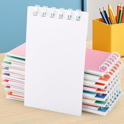 Mini Notebooks Bulk Small Spiral Notebook 24 PCS Mini Journal Pocket Notebooks Set Colorful Cover Notebooks for Party Supplies Teacher Children Classroom Rewards - style: Fade Color