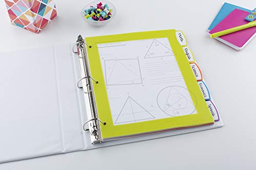 Avery Ultralast Big Tab Plastic Dividers for 3 Ring Binders, 5-Tab Set, Multicolor with White Labels, 1 Set (24900) - size: 5 Tab, style: 1 Set