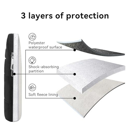 Omnpak Laptop Sleeve Case for Surface Pro 11/10/9/8/7,Side Handle Strap | Multi-Pocket, Water-Resistant Protective Laptop Carrying Bag for Surface Pro 12/11/10/9/8/X/7+/7/6/5/4/3