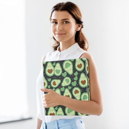 Happy Green Avocado Binder 3 Ring 1.5 Inch Binder with Clipboard&Pockets, Hardcover Binders Heavy Duty Large File Folder for Office School Supplies - Holds 200 Sheets - color: Happy Green Avocado, size: 1 Pack-12.4x10.63in