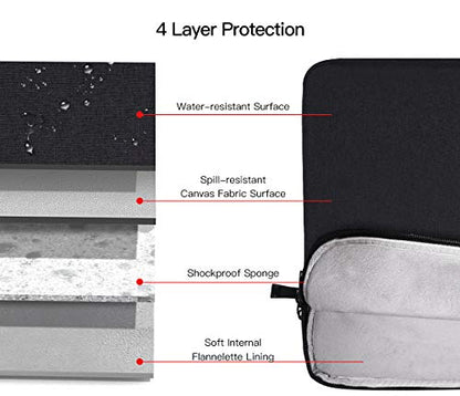 14 Inch Laptop Sleeve Case for Dell Latitude/Inspiron, HP ASUS Lenovo Chromebook/Stream/ASUS Vivobook/Lenovo IdeaPad Computer Sleeve Bag, Black - color: Black, size: 14 Inch
