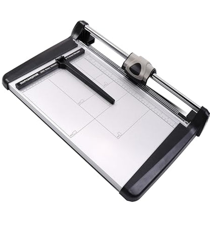 Rotary Paper Cutter, Heavy Duty Paper Trimmer 360mm(14.17") Cutting Length with Safety Blade Handle and Guides,15 Sheets Capacity,Ideal for Offices,Homes,Printing Shops,Photo Studios - size: 14.17"