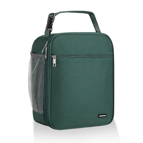 Lovoeo Lunch box Lunch bag for men women Insulated Lunchbox Lunch bags for Work Picnic Travel(Deep green) - color: Deep Green