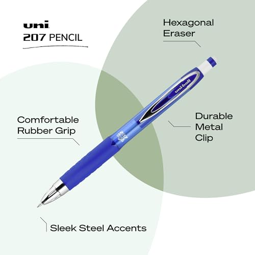 uniball 207 Mechanical Pencil Starter Kit, 0.7mm, HB #2, 2 Pack - color: Blue & Red, size: 1 Count (Pack of 2)