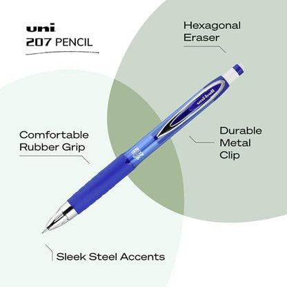 uniball 207 Mechanical Pencil Starter Kit, 0.7mm, HB #2, 2 Pack - color: Blue & Red, size: 1 Count (Pack of 2)