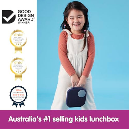 b.box Mini Lunch Box Kids | 4.25 Cup Leak Proof Bento Box for Kids Ages 3+ | 3 Compartment Snack Containers, School Lunch Container, Dishwasher Safe, BPA-Free, PFAS-Free - Midnight - color: Midnight, size: 1-pack