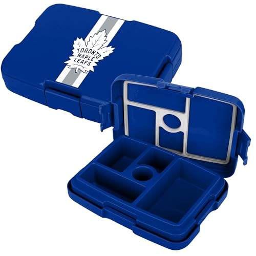 FOCO NHL Unisex-Adult Officially Licensed Team Color Stripe Primary Logo Hockey Leak Proof 5 Compartment Bento Lunch Box - Toronto Maple Leafs - color: Toronto Maple Leafs