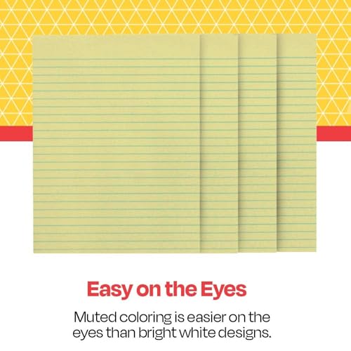 School Smart Composition Paper, No Margin, 8 x 10-1/2 Inches, Yellow, 500 Sheets