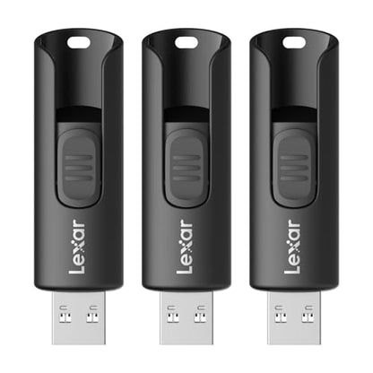 Lexar 64GB 3-Pack Flash Drive A30E USB 3.2 Gen 1, USB Drive up to 100MB/s, Storage Expansion and Backup for PC and Mac Systems - size: 64GB