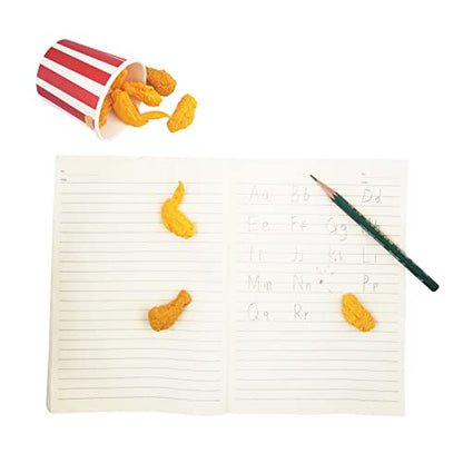 Food Erasers 27 Pack Fried Chicken Desk Pet Erasers for Kids Cute Fun School Supplies Prize Gifts Party Favors - style: Fried Chicken