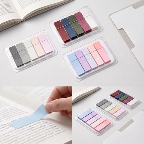 300PCS Sticky Tabs for Annotating Books, Clear Index Note Stickers for Bible, Notebooks & Reading, Small Mini Pop Up Tab Set, Paper Annotation Notes Flag Sticker for Notebook - style: Morandi Tabs