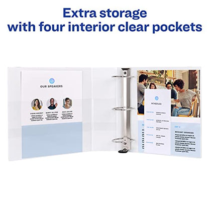 Avery Heavy-Duty View 3 Ring Binder, Extra Wide, 3" EZD Rings, 1 White Binder (01321) - size: 3"
