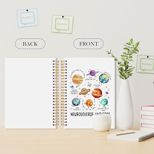 Neurodiversity Autism Awareness Spiral Notebook, Inspirational Mental Health Journal for ADHD, Special SPED Education Classroom Supplies, Autism Teacher Gifts, Mental Health Gifts, 5.5x8.3 - color: Neurodiversity Autism Awareness