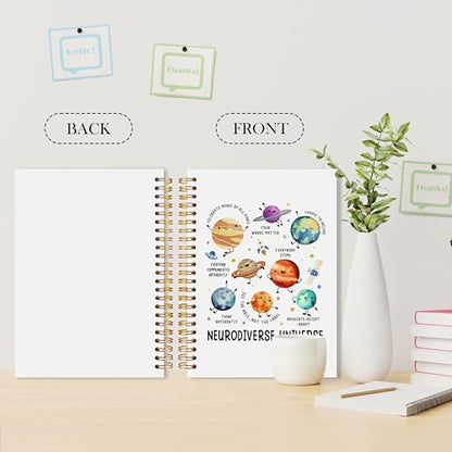 Neurodiversity Autism Awareness Spiral Notebook, Inspirational Mental Health Journal for ADHD, Special SPED Education Classroom Supplies, Autism Teacher Gifts, Mental Health Gifts, 5.5x8.3 - color: Neurodiversity Autism Awareness