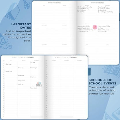 Clever Fox Teacher Planner, School & Homeschool Book, A4 Size Mystic Blue | Undated, 8.5x11, lay-flat binding, heavy-duty hardcover, teacher lesson weekly & daily planner, homeschool supplies - color: Mystic Blue, size: A4 (8.5" x 11")
