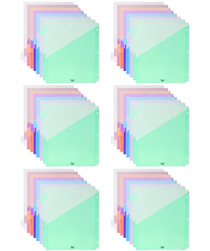 Mr. Pen- Binder Dividers with Pockets and Tabs, 48 Pack | Pastel Color, 3 Ring Binder Dividers with Tabs and Pockets on Both Sides - color: Pastel, size: 48 Pack