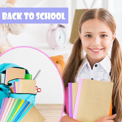 100 Pack A5 Colorful Ruled Lined Mini Notebook Journals Bulk, Soft Cover Kraft Composition Notepad Memo Cuadernos for Girls, Students, Traveler, Note Taking, School Supplies | soft cover kraft mini notebooks for students, girls, travelers, school supplies