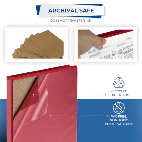 Samsill 0.5 Inch 3 Ring Binder, Economy Round Ring, Clear View Cover, 100 Sheet Capacity - for School, Home, Office - Red - color: Red, size: 1-Pack, style: .5-Inch