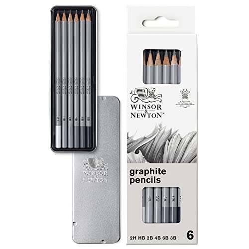 Winsor & Newton Studio Collection 아티스트 연필, 흑연 연필, 6개 세트 - style: 흑연 연필 6개