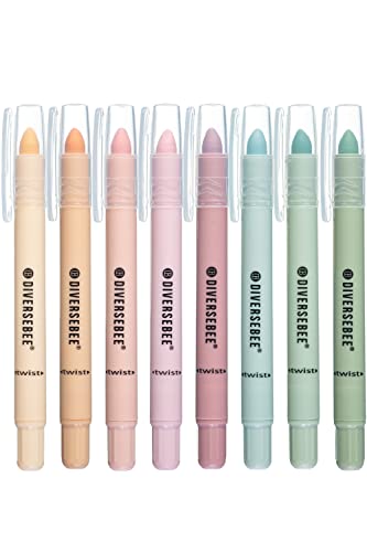 DIVERSEBEE Bible Highlighters and Pens No Bleed, 8 Pack Assorted Colors Gel Highlighters Set, Cute Bible Markers for Study Journaling School Supplies and Accessories (Pastel) - color: Pastel
