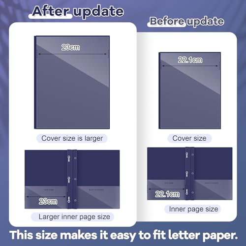 Henoyso 24 Pcs Plastic Folders with Clear Front Pocket and 3 Prong Take Home Plastic 2 Pocket Folder Back to School for Students Parent Teacher Communication for School Office (Navy Blue) - color: Navy Blue