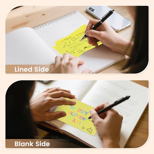 Index Cards 3x5 Inch, 300sheets, Flash Cards,Ruled Lined Yellow Note Cards Paper For Studying, Schools Supplies, College, Office And Home Organization, Note Taking Supplies - color: Yellow
