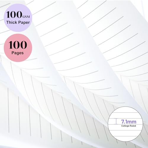 Yoment Spiral Notebook 8.5 x 11 A4 Large Notebooks for Work College Ruled Journaling Notebooks, 100 GSM Paper, Spiral Bound Journal for School Note Taking Writing, A4 Purple - color: Purple, style: D - Line - A4