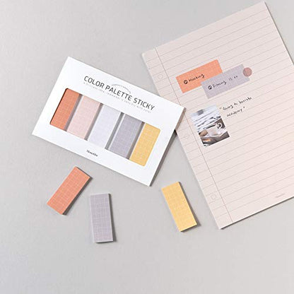 Monolike Color Palette Sticky Grid 500 A Set 4p - Self-Adhesive Memo Pad 30 Sheets - color: Grid 500 a