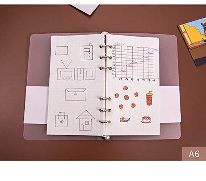 Spiral Notebook Refill,6 Ring Binder Refill,for Filofax/Personal Journal,Doted Paper 45sheets/90 pages, 100gsm quality,Harphia (A6 3.74 x 6.77'',Dotmattrix) - color: Dot Paper, size: A6