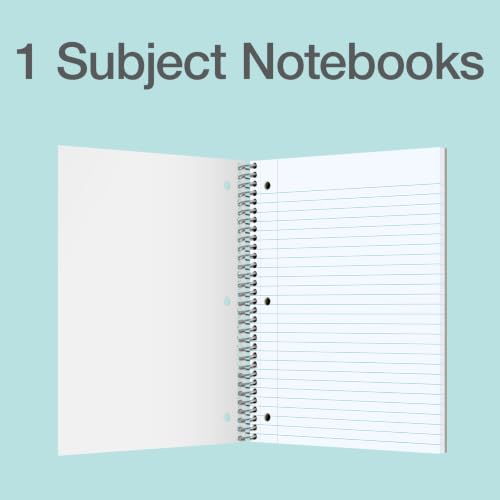 Oxford Spiral Notebooks, 5 Pack, College Rule, 70 Sheets, Pastel Covers