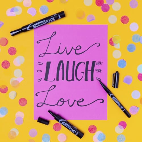 Avery Marks-A-Lot Regular Desk-Style Size Chisel Tip, 12 Black Permanent Markers are perfect for signs and posters (07888) - size: 12 Count (Pack of 1), style: 12 markers