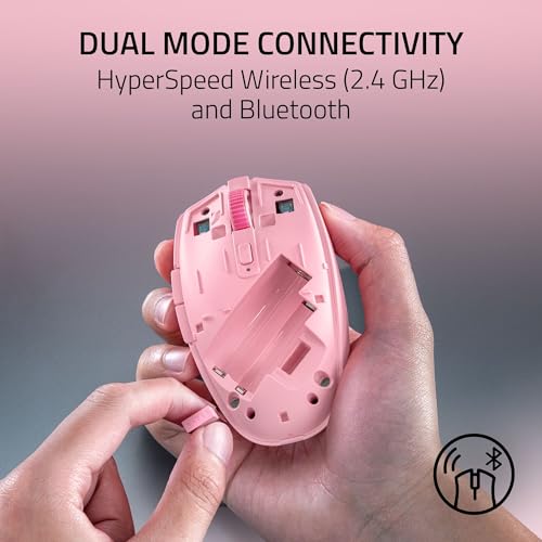 Razer Orochi V2 Wireless Gaming Mouse — Ultra Lightweight & Portable, Bluetooth & 2.4GHz Wireless Connectivity, 18K DPI, Up to 1100 Hr Battery Life, Compatible with PC & Mac — Quartz Pink - color: Quartz
