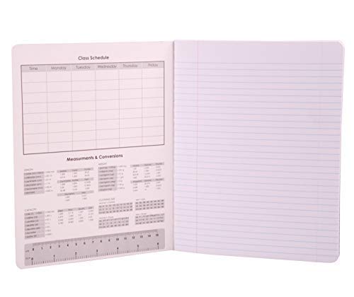 Mintra Office Composition Books - Sturdy Flexible Cover (4 Pack, Black Marble Comp - College Ruled) - color: Black Marble Comp - College Ruled, size: 4 Pack