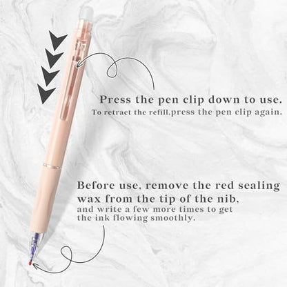 Temiary 10 Pcs Retractable Erasable Gel Pens, Blue Ink Fine Point 0.5 mm | Make Mistakes Disappear, Smooth Writing Gel Pen with Eraser for Journaling Note Taking Marking Planner Crossword Puzzles - color: Blue Ink
