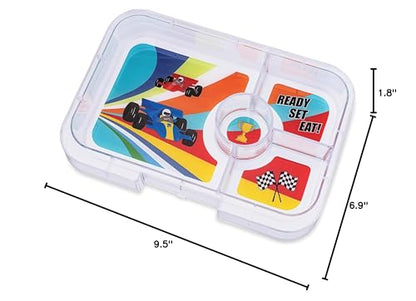 Yumbox Tapas Leakproof Bento Box, 4 Compartments, Greenwich Green | Sandwich-Friendly | Large 4.2-Cup Capacity | Removable Compartment Tray | Easy-Open Single Latch | Wrap & Bagel Friendly - color: Greenwich Green Race Cars