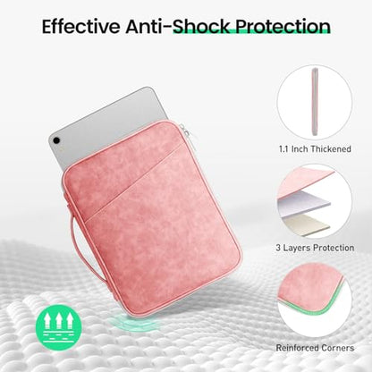 DTTO 9-11 Inch Tablet Sleeve Bag for iPad A16, iPad Air 11-inch M3 M2 / Air 5/4th Gen 10.9", iPad Pro 11 M4, iPad 10/9/8/7th Gen, Galaxy Tab A9+, Waterproof Travel Bag, Pink - color: Pink, size: 9-11 Inch