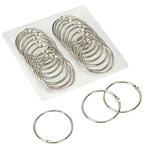 Mr. Pen- Loose Leaf Binder Book Rings, 2 Inch, 20 Pack | Metal Binder Rings for Index Cards, Keychains, School, Home, Office, Silver - color: Silver, size: 2", 20 Pack