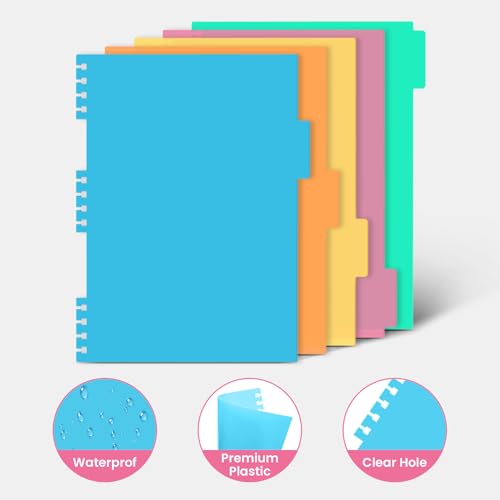 Spiral Lined Notebooks and Removable Dividers & Tabs
