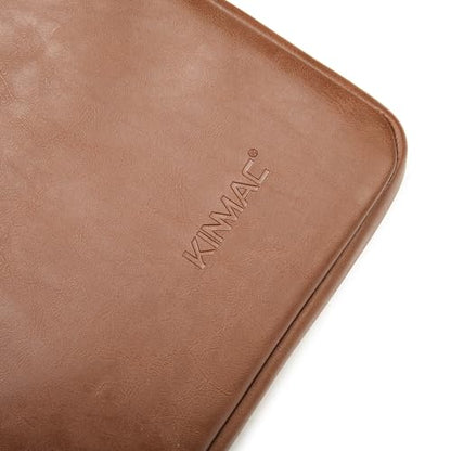Kinmac 360° Protective Vertical Laptop Sleeve Case Cover Bag (Coffee PU, 12.5 inch-13.3 inch) - color: Coffee PU, size: 12.5 inch-13.3 inch