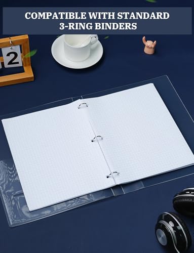 260 Sheets Loose Leaf Paper, 4x4 Graph Ruled, 8''x 10.5'' Filler Paper, 3-Hole Punched Binder Paper, Quad Ruled Graph Paper 8 x 10-1/2, Quadrille Graph Paper Loose Leaf Bulk with 3-Ring for Binder - style: 8x10.5-Squared-4x4-2 Pack (260 Sheets)